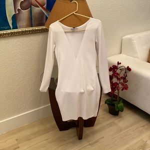 Forever 21 fitted mini dress medium white
